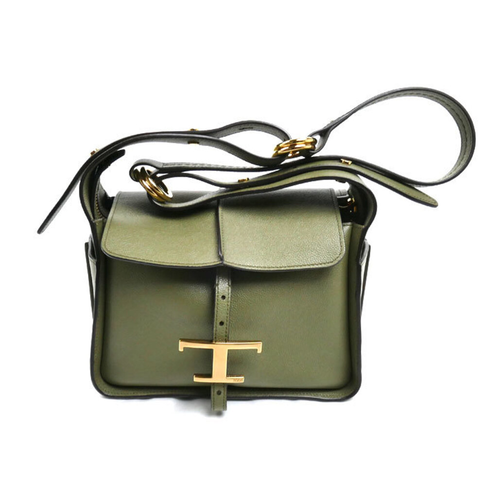 Tod's TOD’S T-Timeless Mini Messenger Bag Shoulder Green Olive XBWTSBY01Z0Q W...